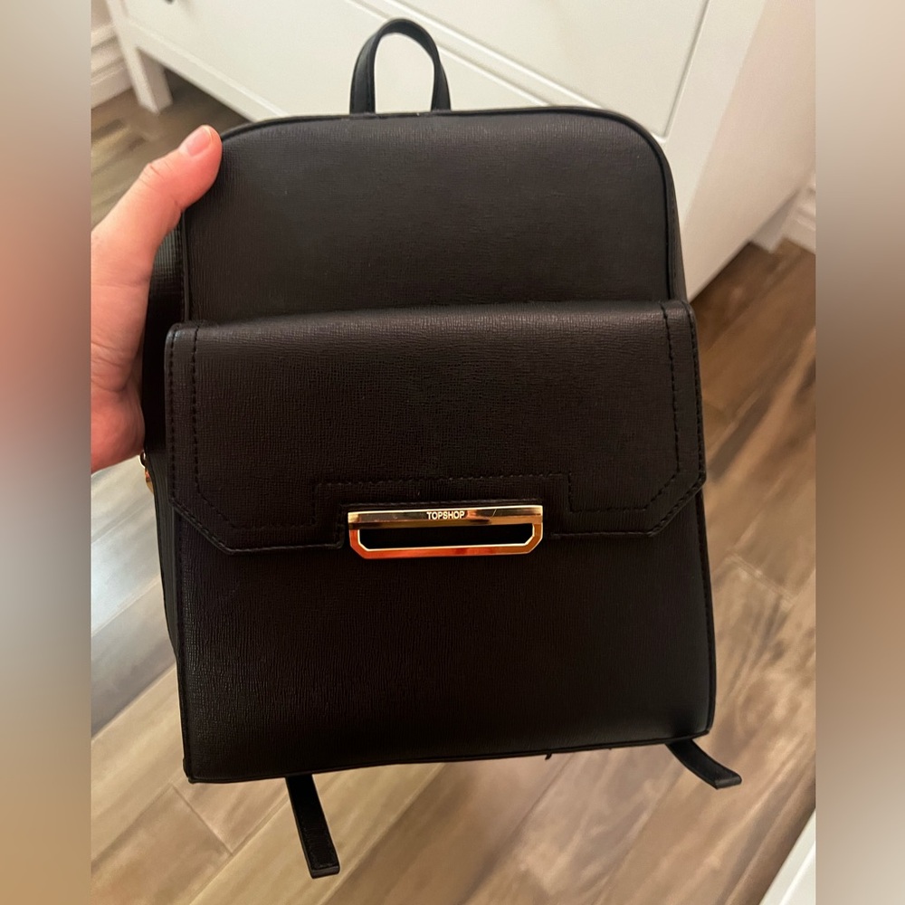 Topshop Black small Backpack